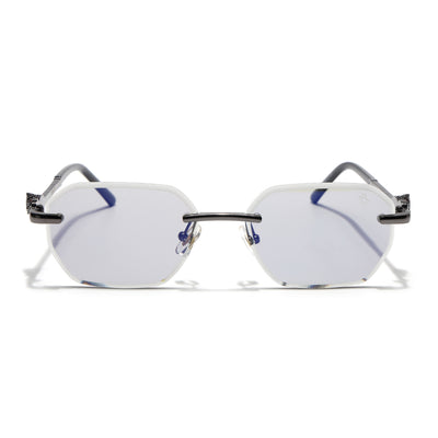 Eyejack Grey Rimless Sunglasses for Men & Women (ZX98536CL2525)
