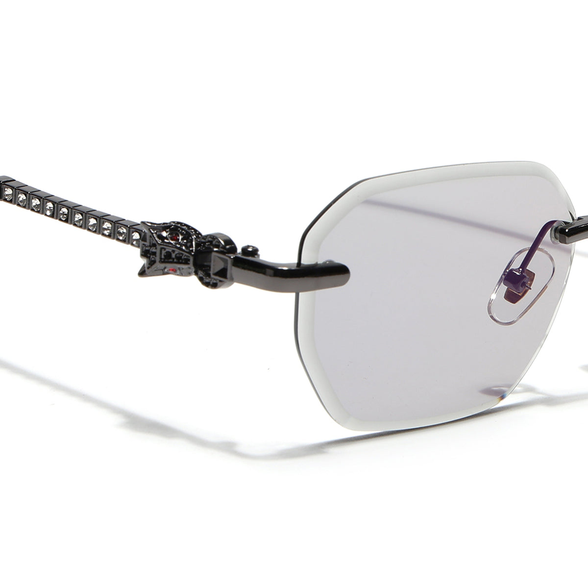 Eyejack Grey Rimless Sunglasses for Men & Women (ZX98536CL2525)