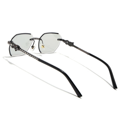 Eyejack Grey Rimless Sunglasses for Men & Women (ZX98536CL2525)