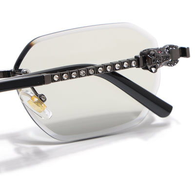 Eyejack Grey Rimless Sunglasses for Men & Women (ZX98536CL2525)