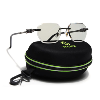 Eyejack Grey Rimless Sunglasses for Men & Women (ZX98536CL2525)