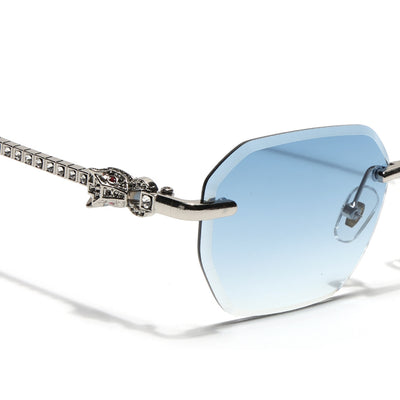 Eyejack Silver Rimless Sunglasses for Men & Women (ZX98536CL2526)