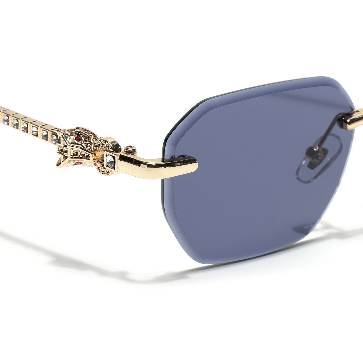 Eyejack Golden Rimless Sunglasses for Men & Women (ZX98536CL2527)