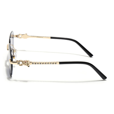 Eyejack Golden Rimless Sunglasses for Men & Women (ZX98536CL2527)