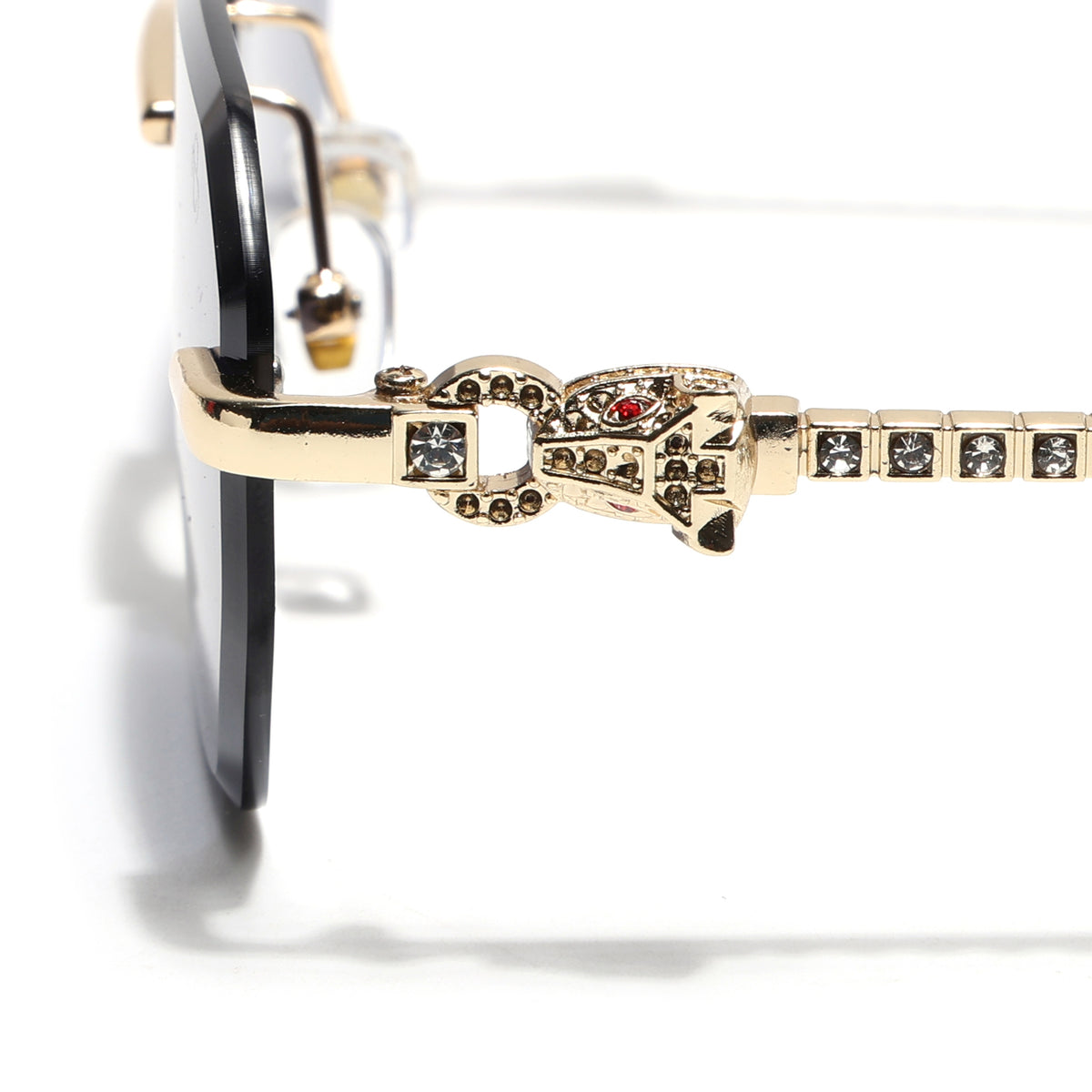 Eyejack Golden Rimless Sunglasses for Men & Women (ZX98536CL2527)
