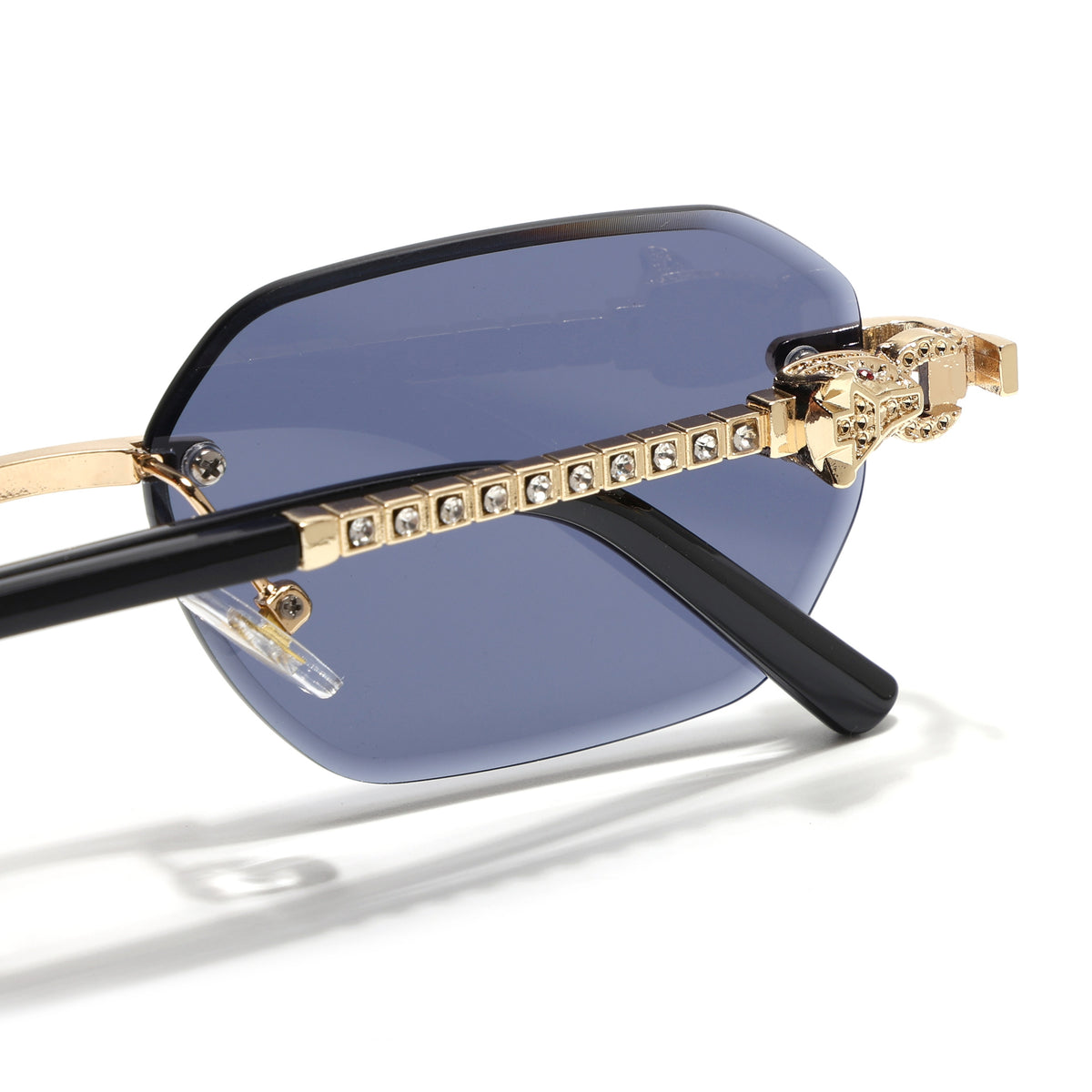Eyejack Golden Rimless Sunglasses for Men & Women (ZX98536CL2527)