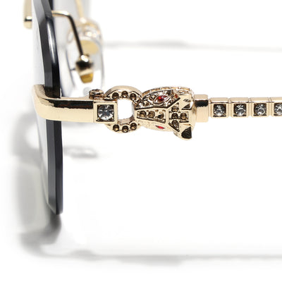 Eyejack Golden Rimless Sunglasses for Men & Women (ZX98536CL2528)