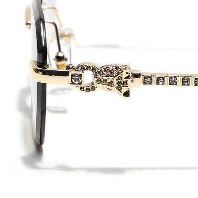 Eyejack Golden Rimless Sunglasses for Men & Women (ZX98536CL2529)