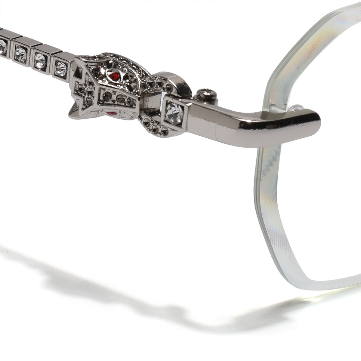 Eyejack Silver Rimless Eyeglasses for Men & Women (ZX98536FCL2530)
