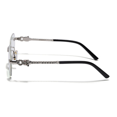 Eyejack Silver Rimless Eyeglasses for Men & Women (ZX98536FCL2530)