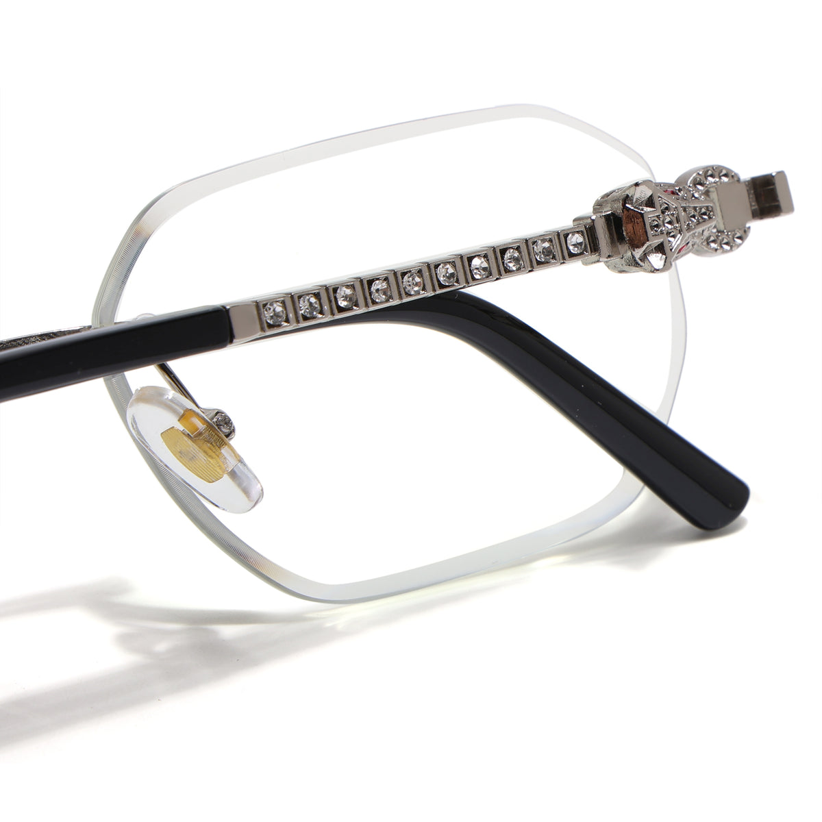 Eyejack Silver Rimless Eyeglasses for Men & Women (ZX98536FCL2530)