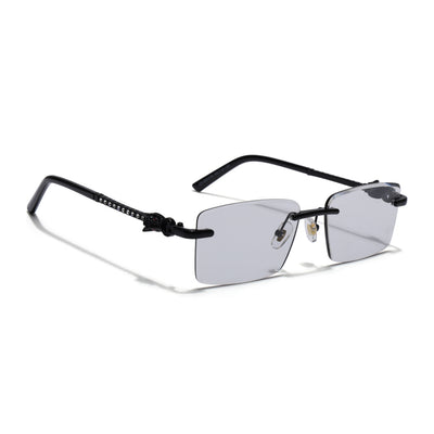 Eyejack Photochromic Black Rimless Sunglasses for Men & Women (ZX98537BCL2517)