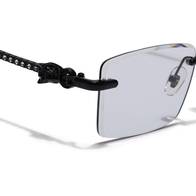 Eyejack Photochromic Black Rimless Sunglasses for Men & Women (ZX98537BCL2517)