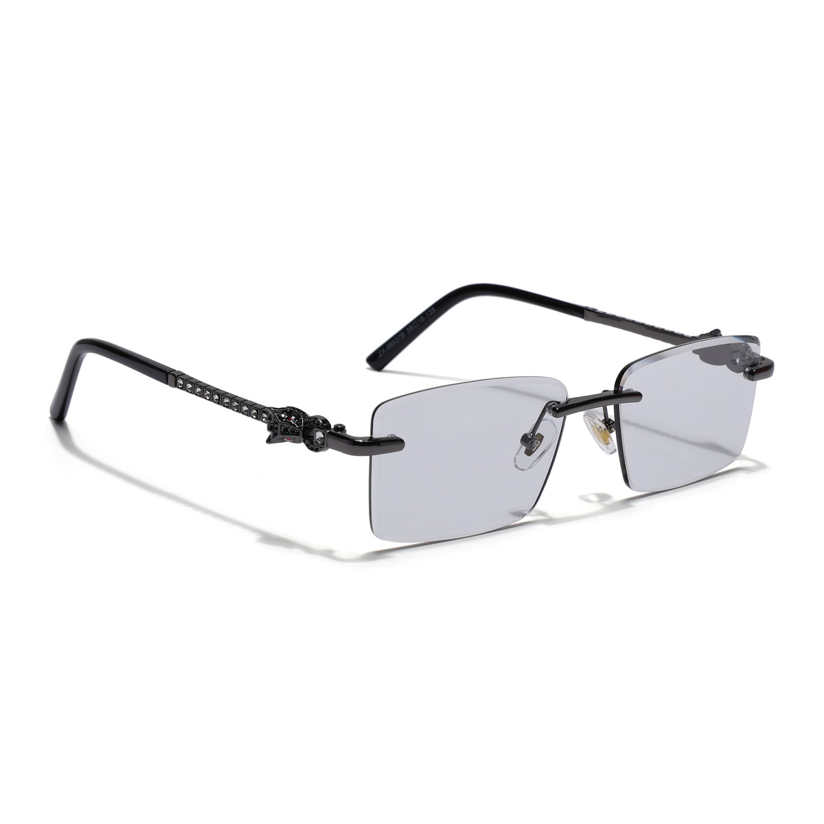 Eyejack Photochromic Grey Rimless Sunglasses for Men & Women (ZX98537BCL2518)