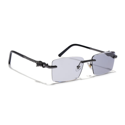 Eyejack Photochromic Grey Rimless Sunglasses for Men & Women (ZX98537BCL2518)