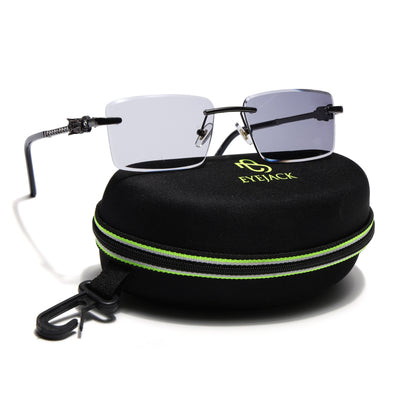 Eyejack Photochromic Grey Rimless Sunglasses for Men & Women (ZX98537BCL2518)