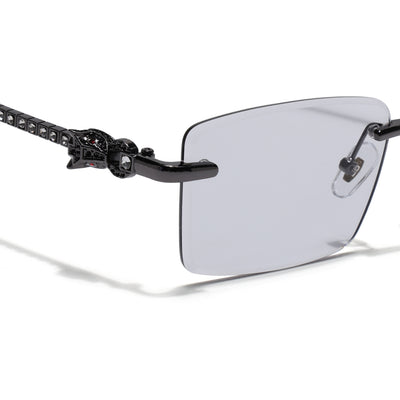 Eyejack Photochromic Grey Rimless Sunglasses for Men & Women (ZX98537BCL2518)