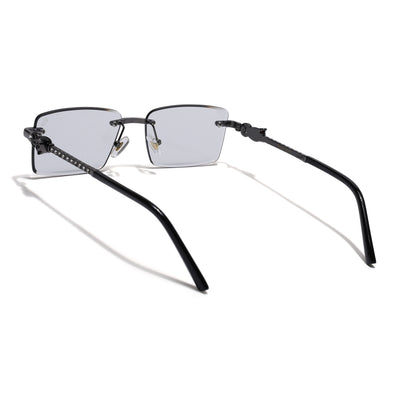 Eyejack Photochromic Grey Rimless Sunglasses for Men & Women (ZX98537BCL2518)