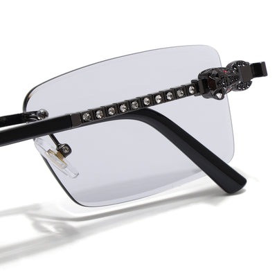 Eyejack Photochromic Grey Rimless Sunglasses for Men & Women (ZX98537BCL2518)