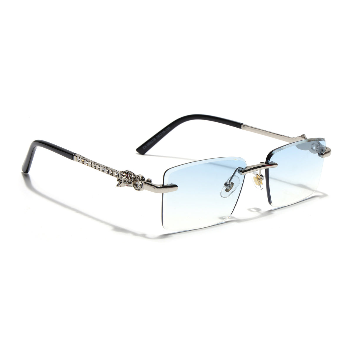 Eyejack Photochromic Silver Rimless Sunglasses for Men & Women (ZX98537BCL2519)