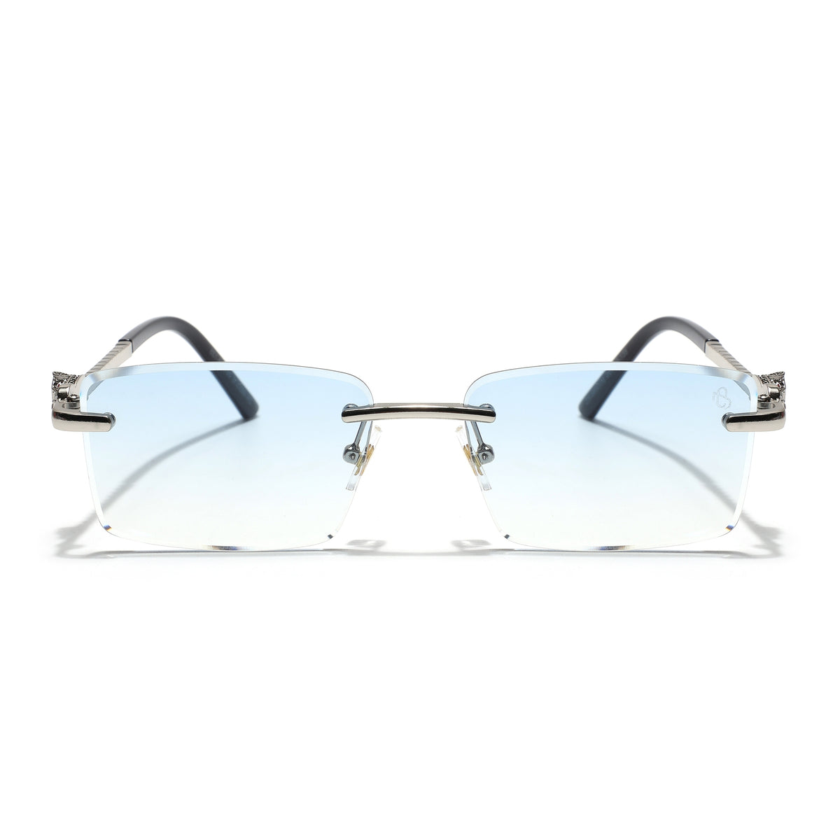 Eyejack Photochromic Silver Rimless Sunglasses for Men & Women (ZX98537BCL2519)