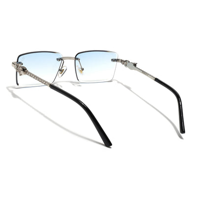 Eyejack Photochromic Silver Rimless Sunglasses for Men & Women (ZX98537BCL2519)