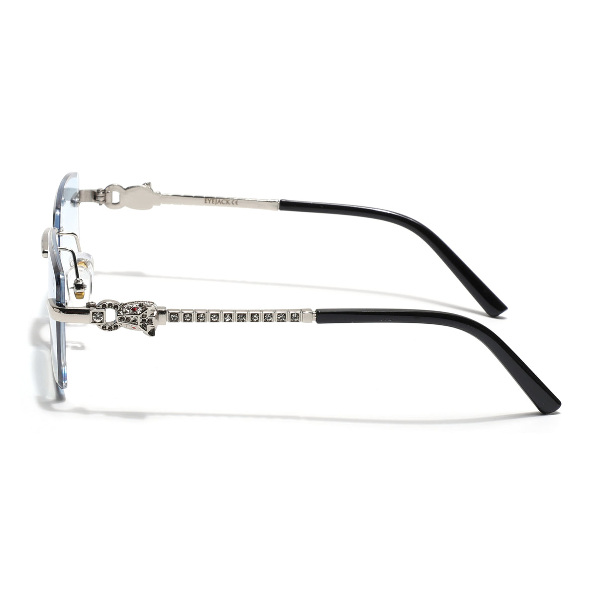 Eyejack Photochromic Silver Rimless Sunglasses for Men & Women (ZX98537BCL2519)
