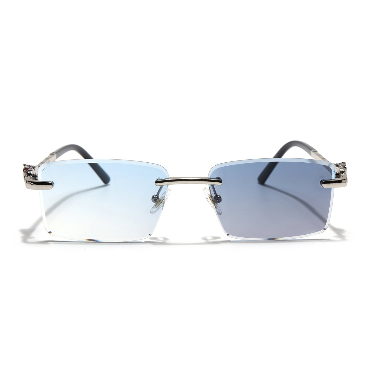 Eyejack Photochromic Silver Rimless Sunglasses for Men & Women (ZX98537BCL2519)