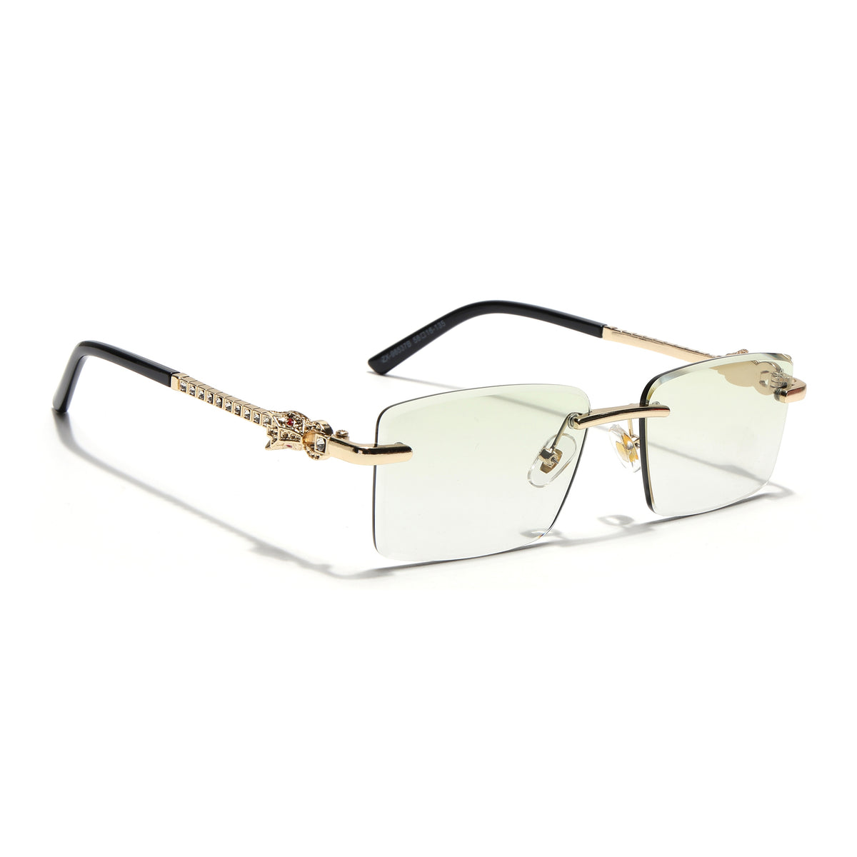 Eyejack Photochromic Golden Rimless Sunglasses for Men & Women (ZX98537BCL2520)