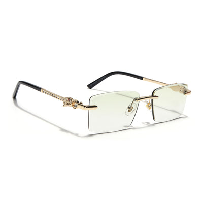 Eyejack Photochromic Golden Rimless Sunglasses for Men & Women (ZX98537BCL2520)