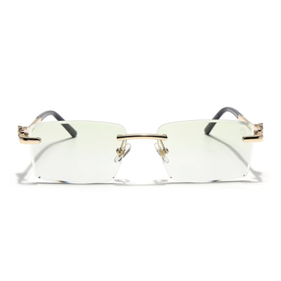 Eyejack Photochromic Golden Rimless Sunglasses for Men & Women (ZX98537BCL2520)