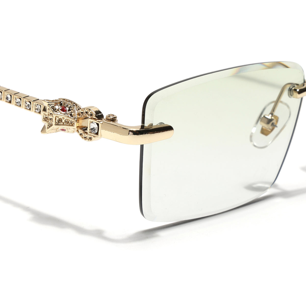 Eyejack Photochromic Golden Rimless Sunglasses for Men & Women (ZX98537BCL2520)