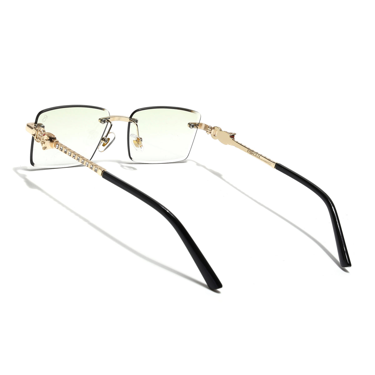 Eyejack Photochromic Golden Rimless Sunglasses for Men & Women (ZX98537BCL2520)