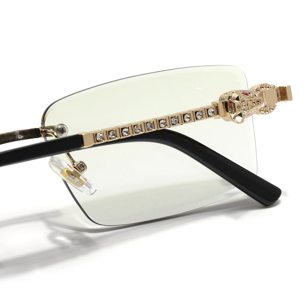 Eyejack Photochromic Golden Rimless Sunglasses for Men & Women (ZX98537BCL2520)