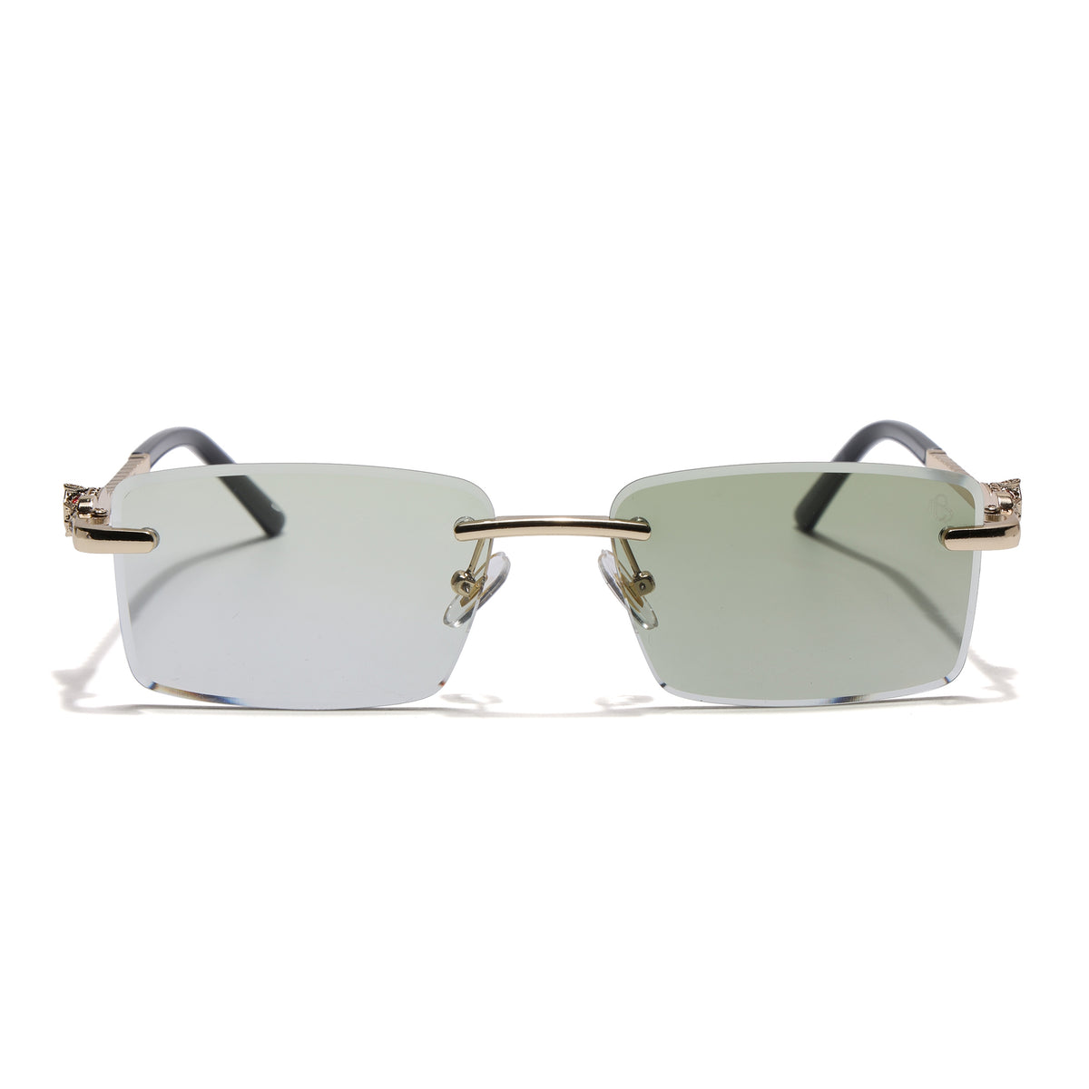 Eyejack Photochromic Golden Rimless Sunglasses for Men & Women (ZX98537BCL2520)
