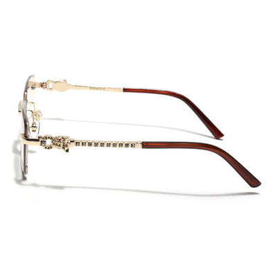 Eyejack Photochromic Golden Rimless Sunglasses for Men & Women (ZX98537BCL2521)