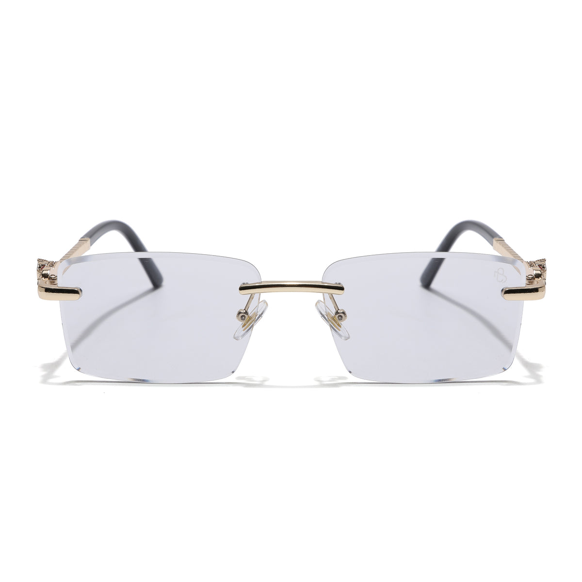 Eyejack Photochromic Golden Rimless Sunglasses for Men & Women (ZX98537BCL2522)