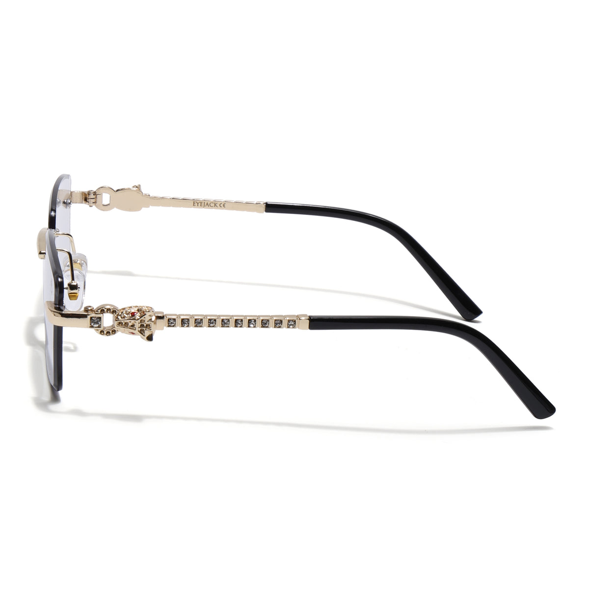 Eyejack Photochromic Golden Rimless Sunglasses for Men & Women (ZX98537BCL2522)