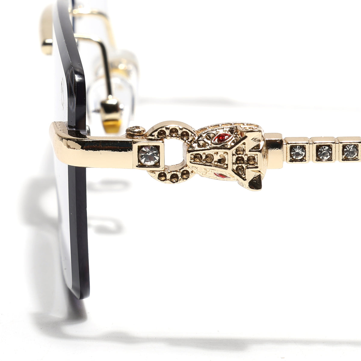 Eyejack Photochromic Golden Rimless Sunglasses for Men & Women (ZX98537BCL2522)