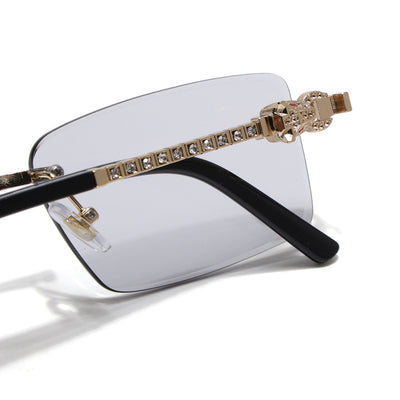 Eyejack Photochromic Golden Rimless Sunglasses for Men & Women (ZX98537BCL2522)