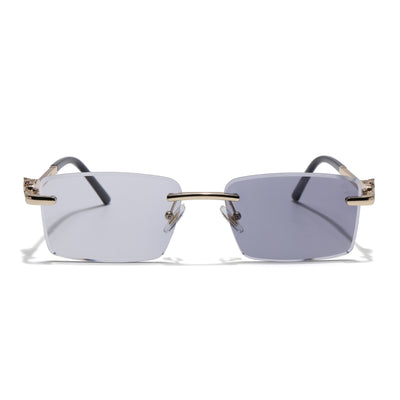 Eyejack Photochromic Golden Rimless Sunglasses for Men & Women (ZX98537BCL2522)