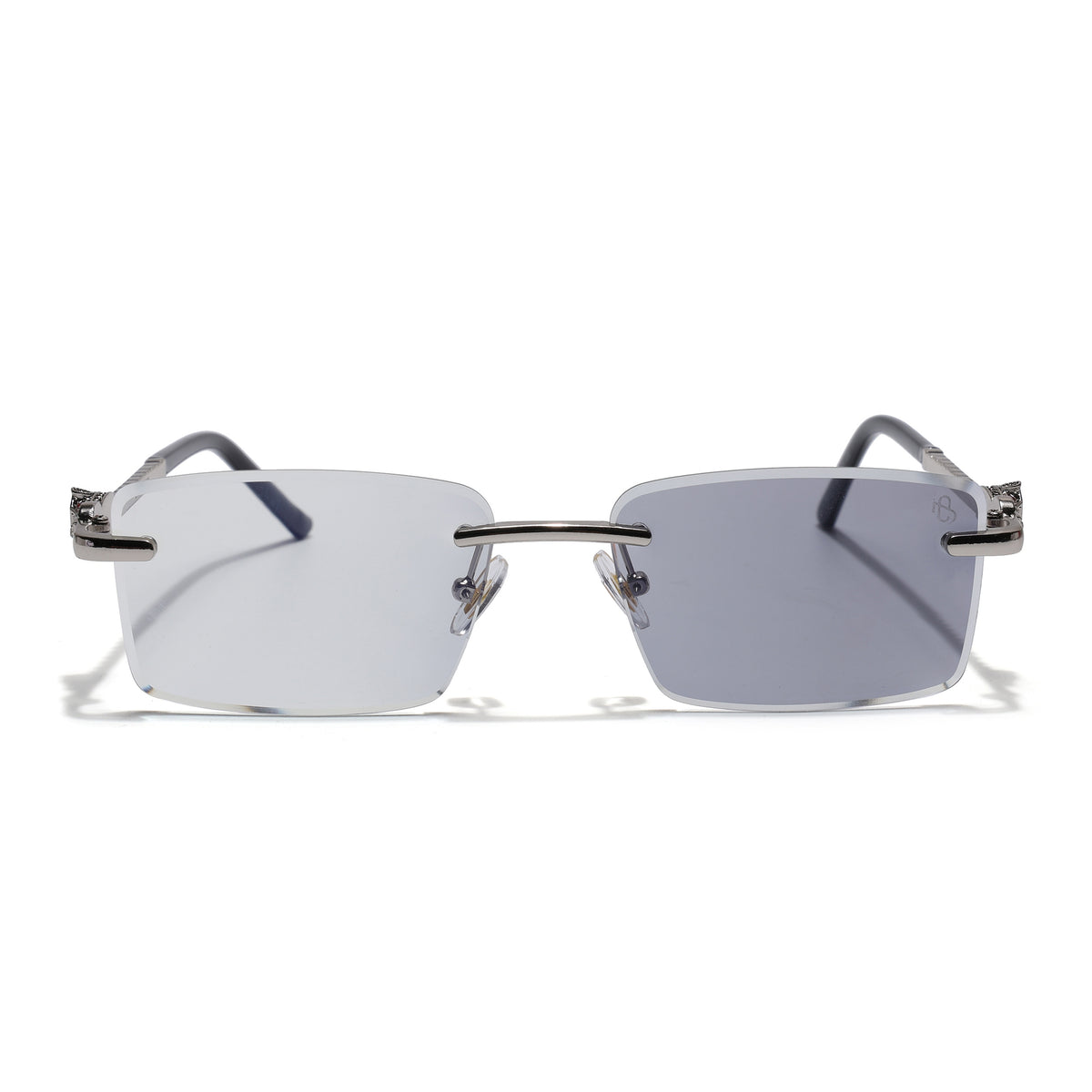 Eyejack Reflex Photochromic Silver Rimless Eyeglasses for Men & Women (ZX98537BFCL2523)