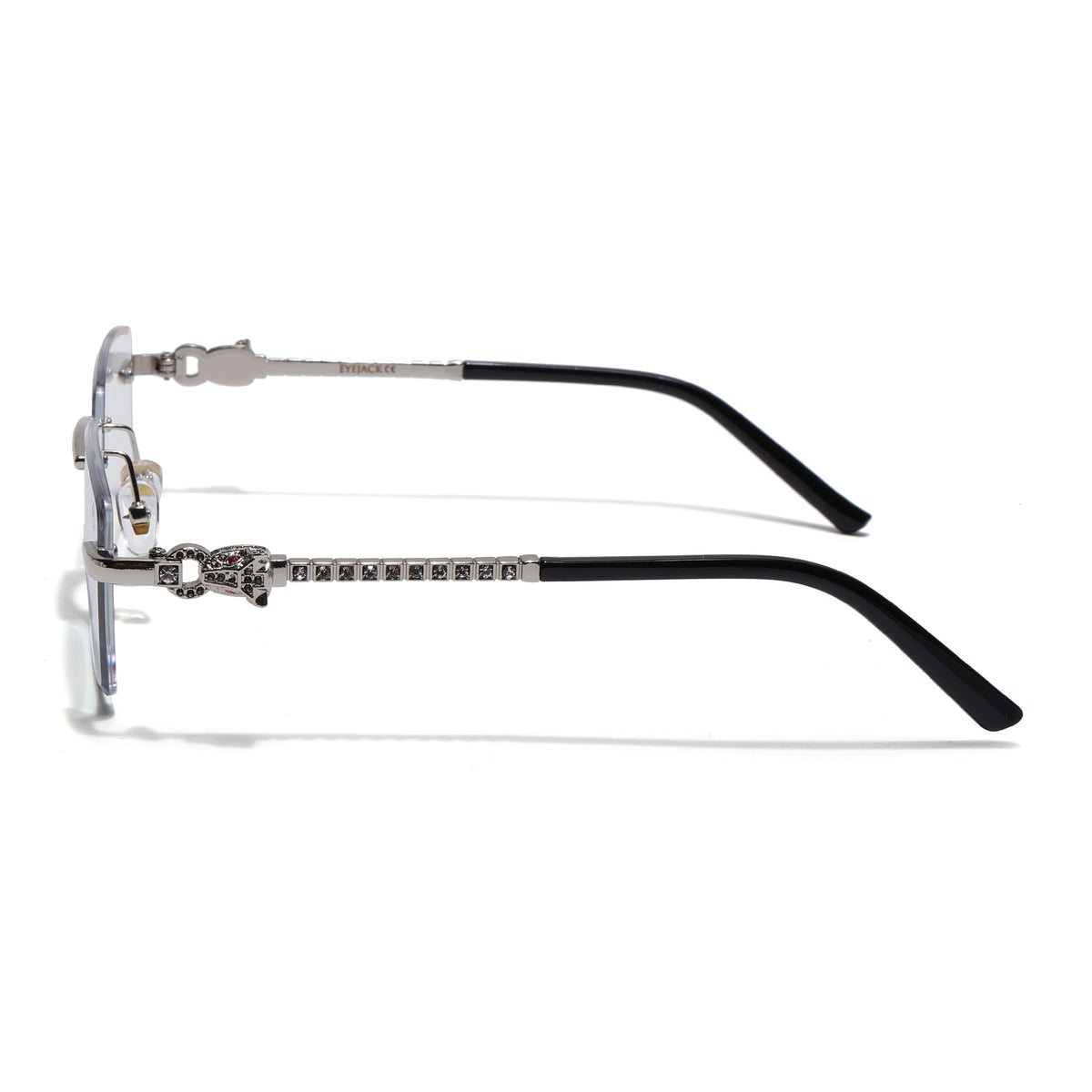 Eyejack Reflex Photochromic Silver Rimless Eyeglasses for Men & Women (ZX98537BFCL2523)