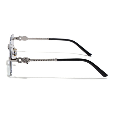 Eyejack Reflex Photochromic Silver Rimless Eyeglasses for Men & Women (ZX98537BFCL2523)