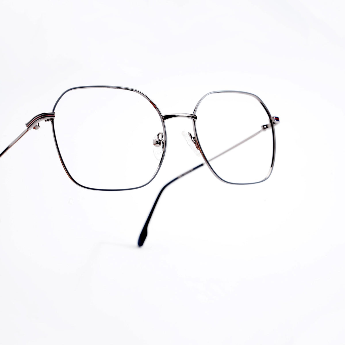 EyeJack DISK Grey Geometric Eyeglasses for Men & Women (128611CL225-C2)
