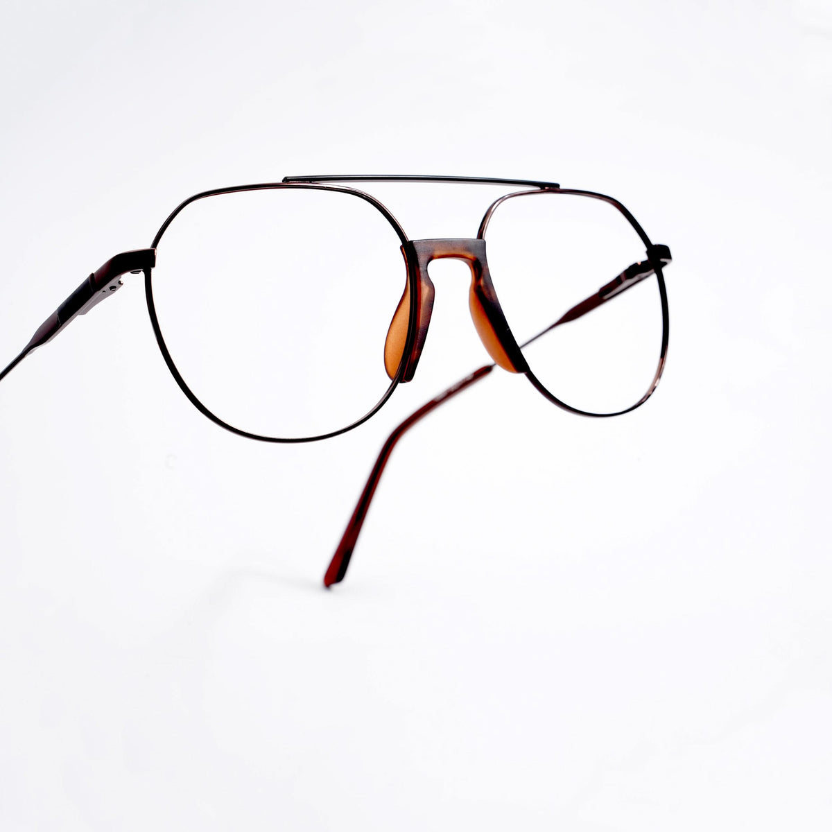 EyeJack DISK Brown & Black Wayfarer Eyeglasses for Men & Women (128607CL204-C3)