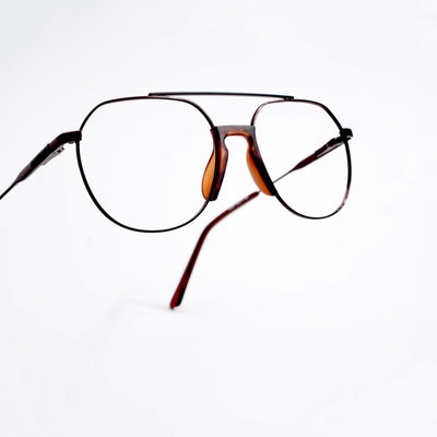 EyeJack DISK Brown & Black Wayfarer Eyeglasses for Men & Women (128607CL204-C3)