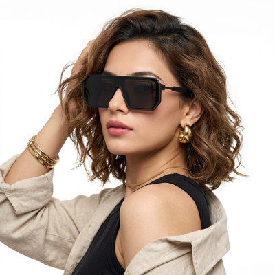 Raven - Black Square Sunglasses I 1904CL1032