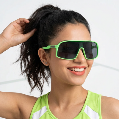 Eyejack Green Wrap Around Sunglasses for Men & Women (5606CL1301)