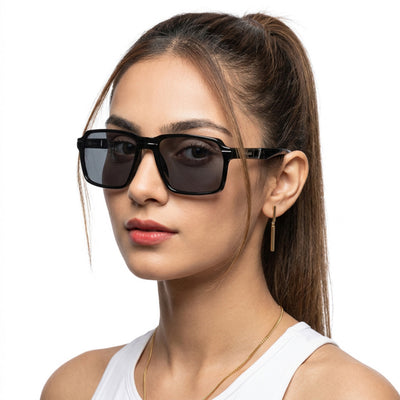Torque I Shine Black Wayfarer Polarized Sunglasses (91141PCL1191)